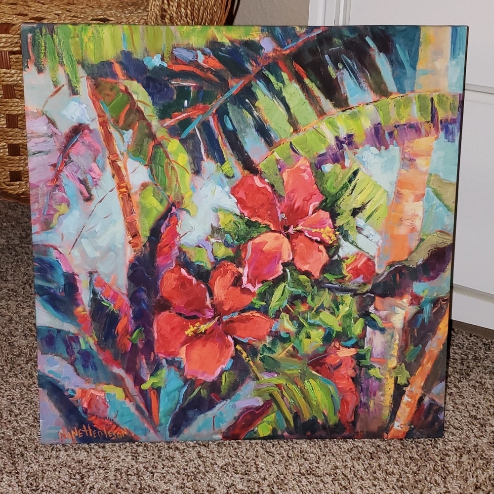 Tropical canvas print